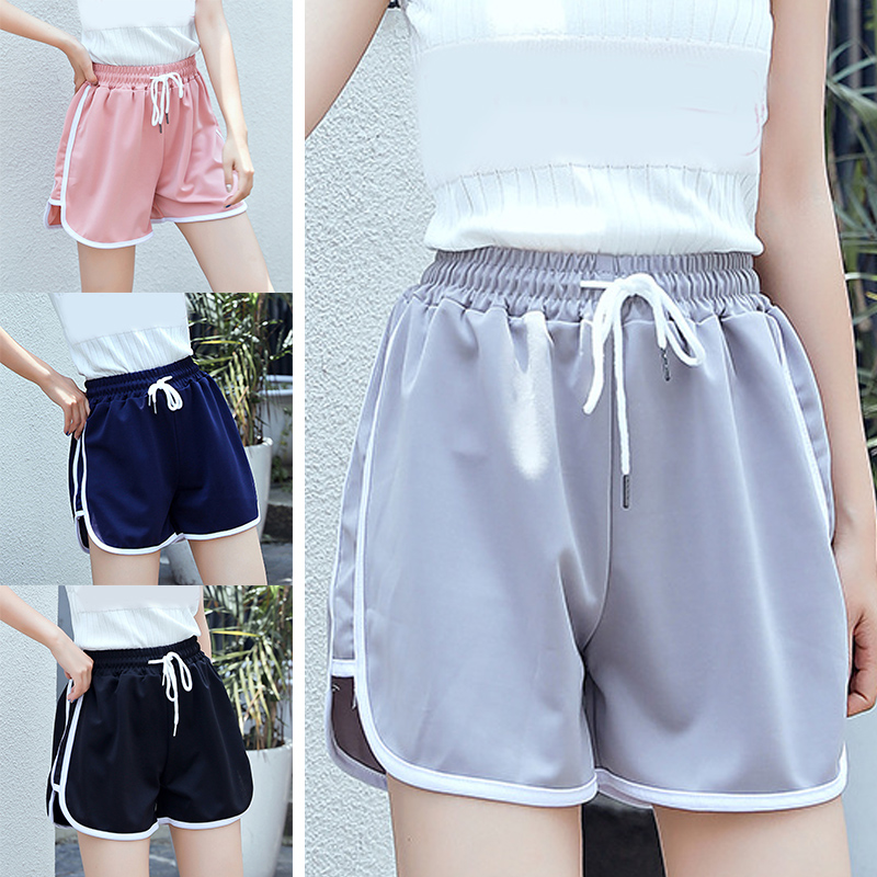 

High Quality Women Sport Shorts High Waist Quick Drying Breathable Casual for Summer Running DOG88, Black