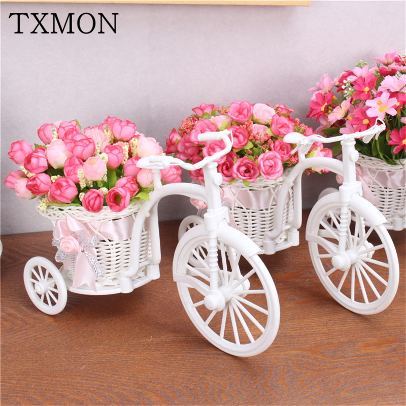 

Mini rustic style artificial fake flower set Flower + vase holiday living room garden Photo props decoration silk
