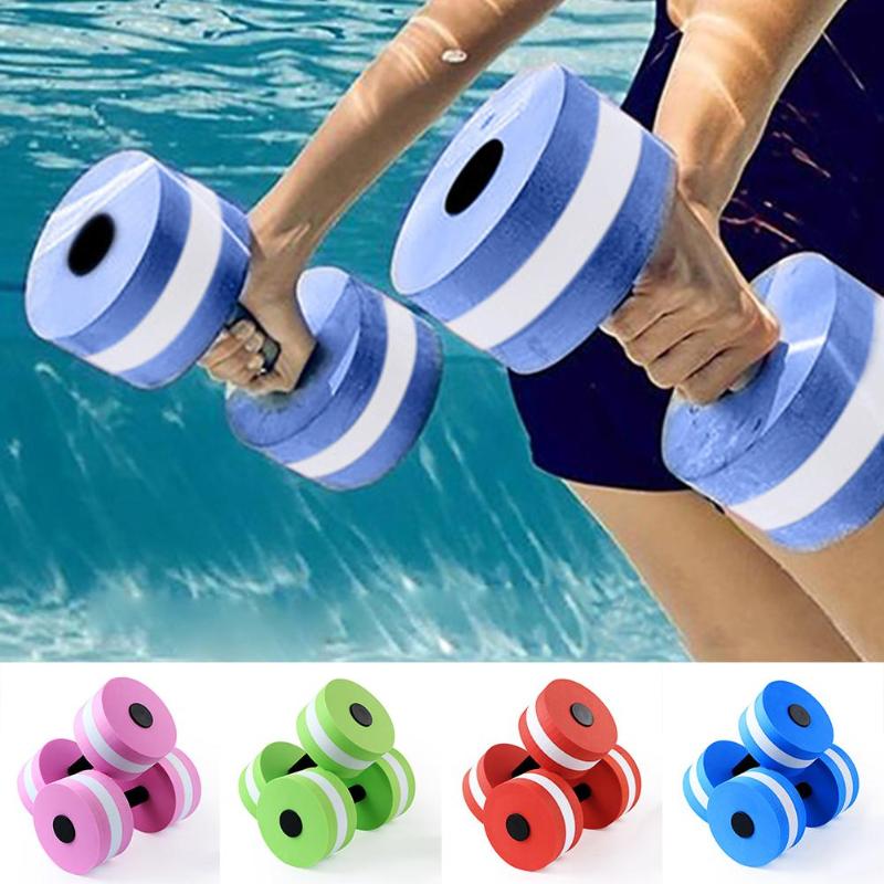 

1Pc Water Floating Dumbbell Water Aerobics Aquatics Dumbbell EVA Yoga Barbell Exercise Fitness Equipment Automatic Barbell, Red