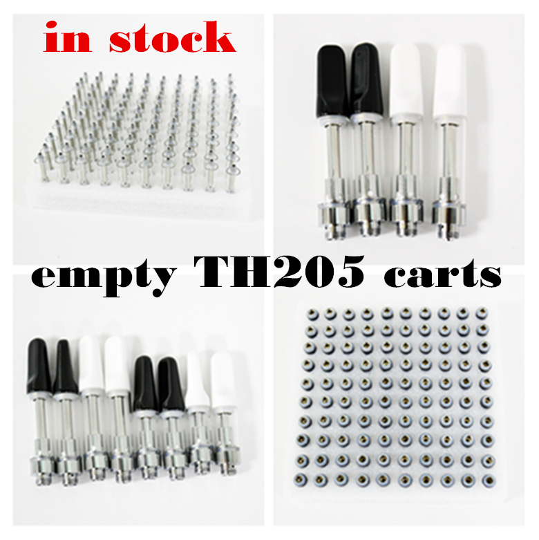 

Vape Cartridges Ceramic Coil Carts Thick Oil Atomizers 0.8ml 1.0ml Vapes Pen for 510 Thread Battery Empty Ecig Vaporizer TH205 Ceramics Cartridge