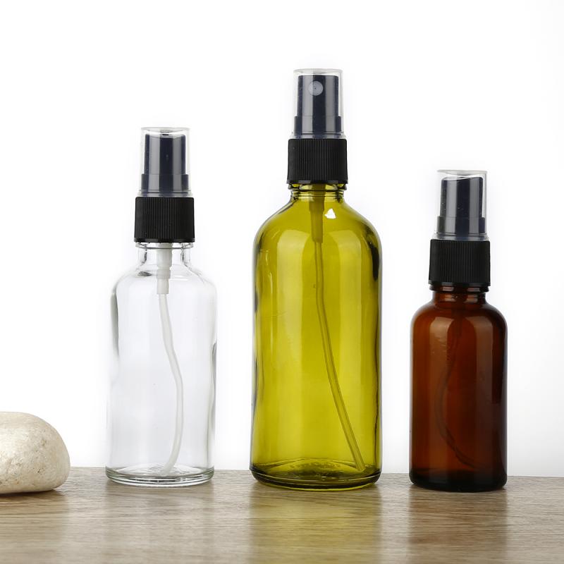 

1pcs 100ml Empty Spray Bottle GlassTransparent Atomizer Perfume Bottle Mini Portable Liquid Refillable Bottles