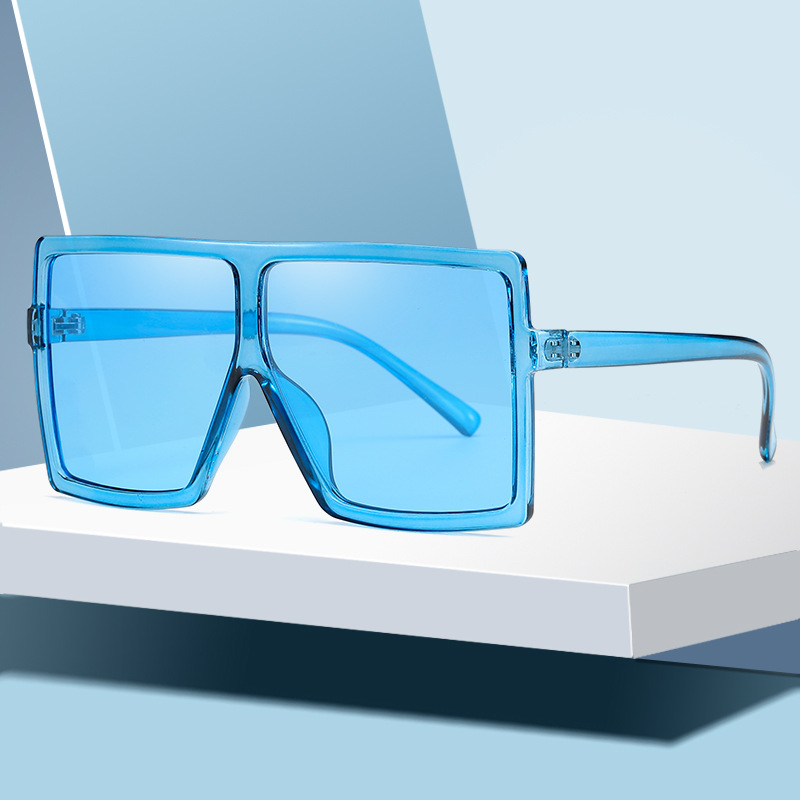 

retro fashion Big Square Sunglasses round frame Sun glasses for women men mirror sunglasses Flat Outdoor Eyewear 57055