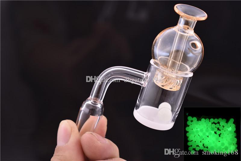 

Quartz Banger with Terp Pearl Insert glass carb cap 10mm 14mm 18mm Domeless Nail Female Male quartz danger Nail for dab rig bong
