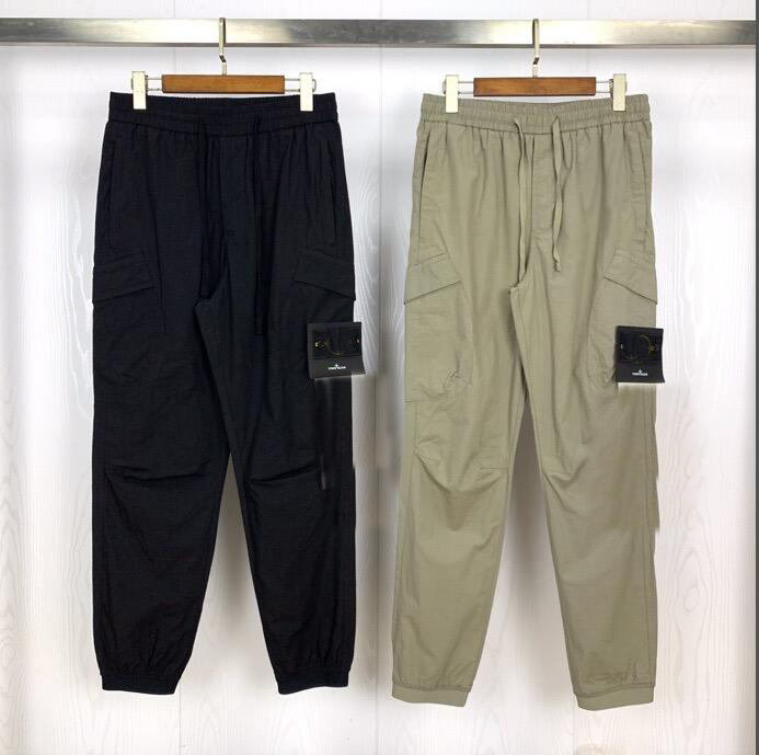 

2020 Spring and summer new fashion brand retro Multi Pocket overalls men's jogging Leggings men's fashion, Colour 1 green