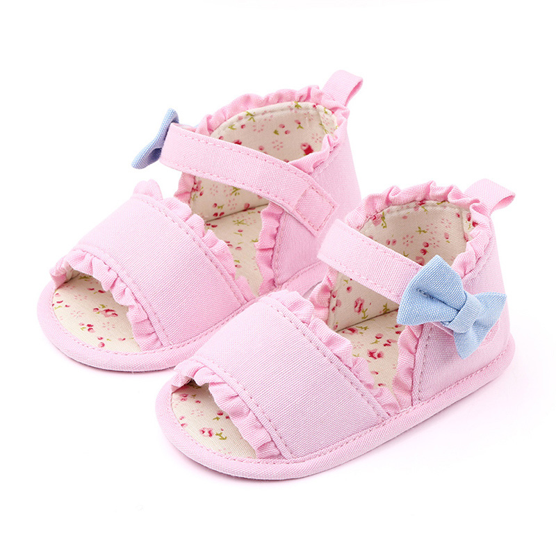 

Baby Girls Shoes Summer Cute Princess Style Bowknot Breathable Non-slip Soft Bottom First Walkers -12M New