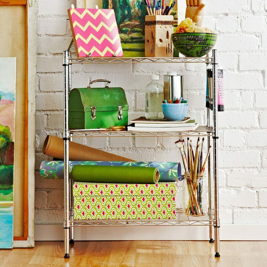 

3 Tier Wire Shelving Rack Shelf Adjustable Unit Garage Storage Organizer Home
