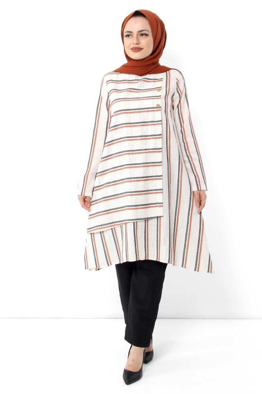 

Clamshell Stripe Bilateral Suit TSD1589 Tile, Orange