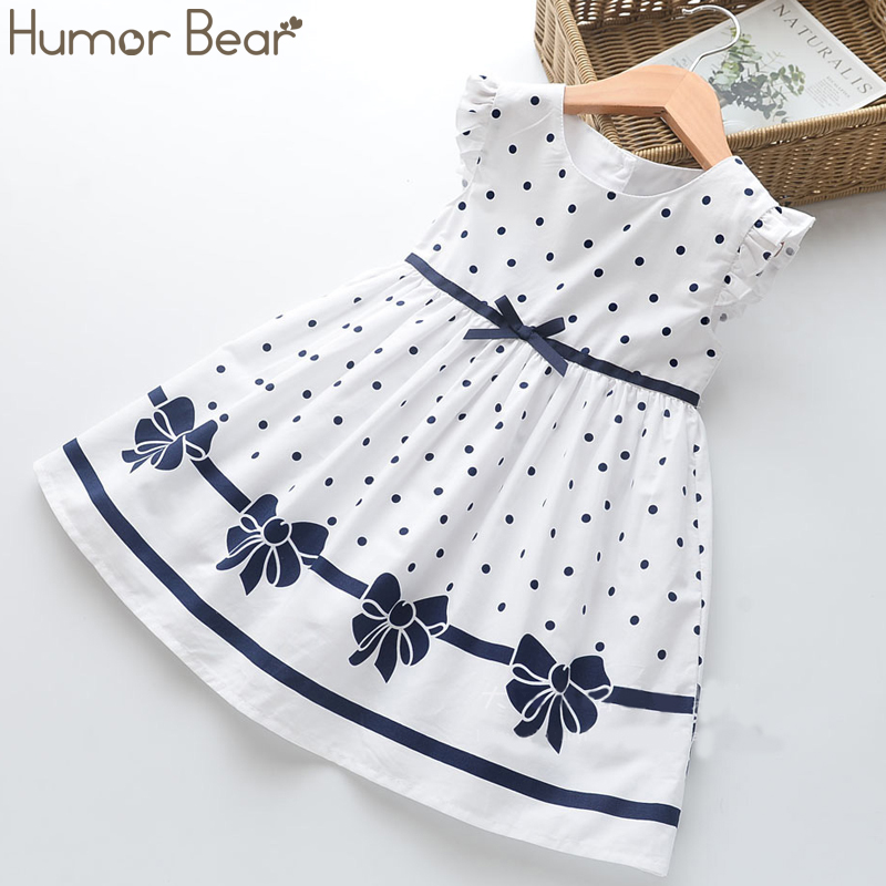 

Humor Bear Girls Dress 2020 Summer New Style Princess Dress Openwork Embroidered Cute Vest Girls Clothing, 250 red