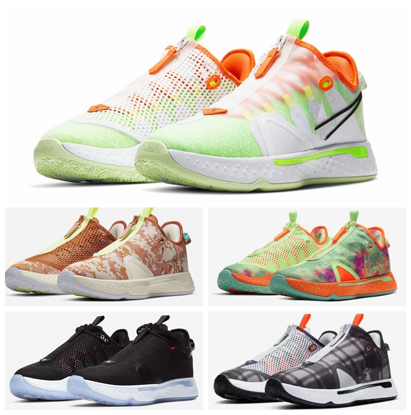 

With box Paul George PG 4 IV PG 4 Gatorade White Mens Basketball Shoes PG4 Sports Sneakers Trainers Outdoor zapatos des chaussures