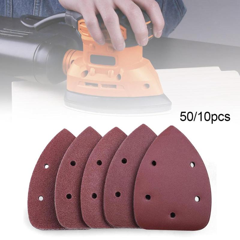 

50/100Pcs 40-320 Grit Triangle Polishing Sandpaper Buffering Sanding Disc Sheets