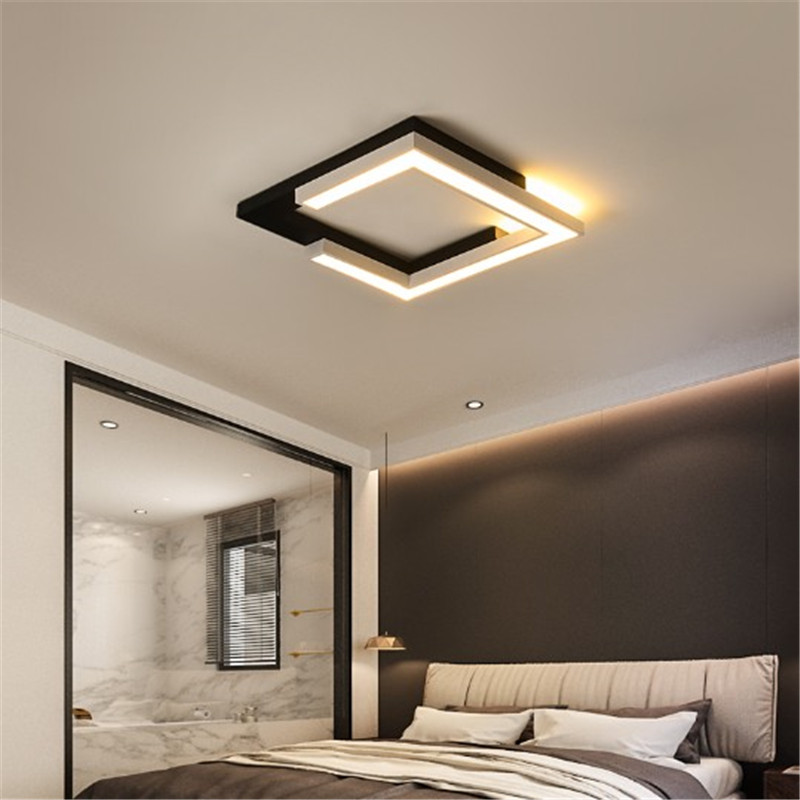 

Square/Round Modern Led Ceiling Lamps for Living Room Study room Lights Black+White Led Ceiling Light Fixtures RW320