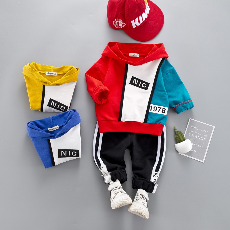 

New fashion Boy girl clothing set Casual Sweatshirts spring sport active kid suit children baby clothing Hoodies+pant brand, Blue