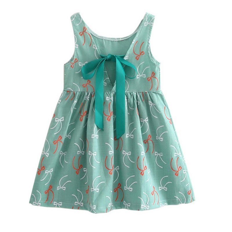 

Children Kids Girl Summer Dress Sleeves Cotton Dress Clothes Vestidos Casual Princess for Girls 2~7Y, Style1