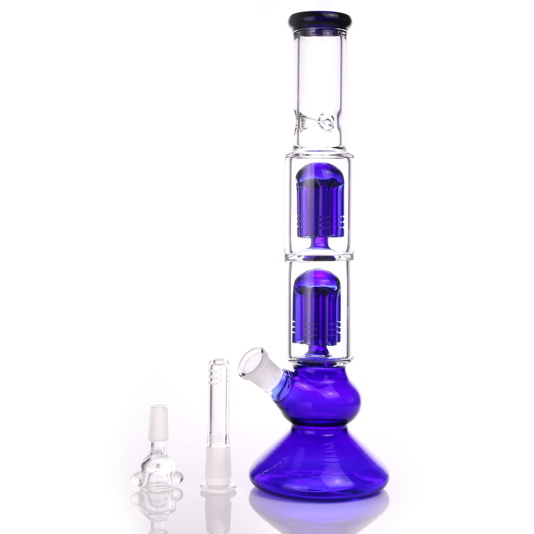 

6 Arms tree percolator glass bong hookah blue dab rig classics beaker base water pipe