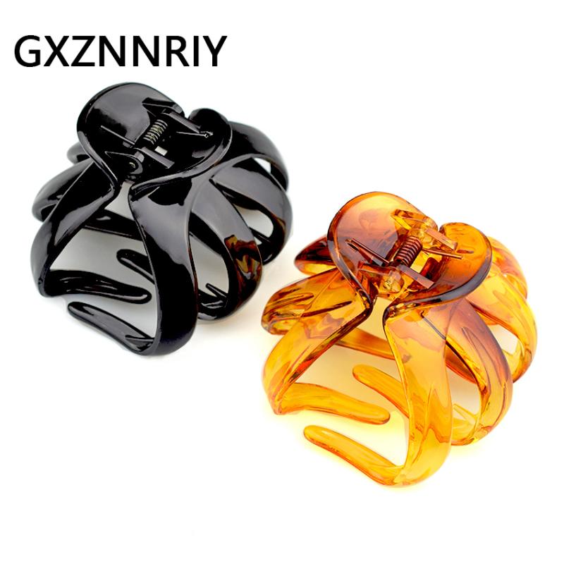 

8cm Big Hair Claw Clip for Women Accessories Black Crab Brown Clips Hairclip Hairpins Clamp Plastic Fashion Lady Headwear