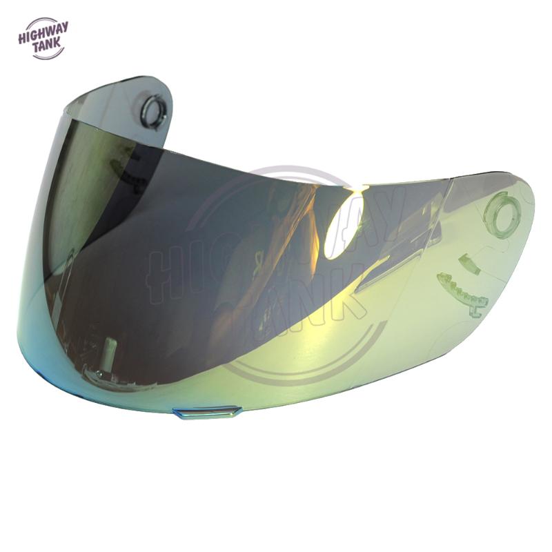 

new 1 PCS Gold Motorcycle Helmet Visor Lens Full Face Shield Case for SHOEI CX1-V X11 Raid 2 XR1000 X-Spirit Multitech, As pic