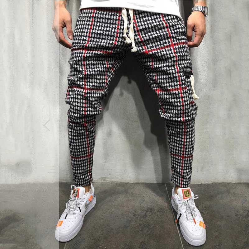 

Men's Slim Personality Casual Sports Striped Trousers Harem Pants Men 2020 New Side Large Pockets Large Size Jogger Pants, Blue