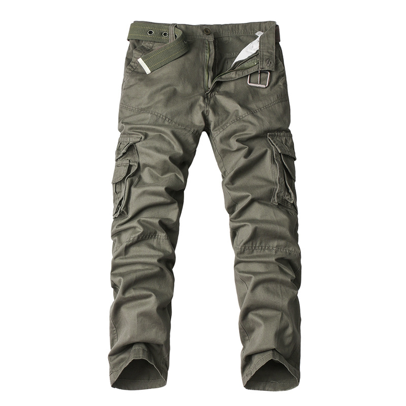 

Mode Homme 2020 Men's Autumn Cotton Pockets Outdoor Pants Cargo Work Army Men Pant Casual Trousers Style Tactical Pants, Dark grey