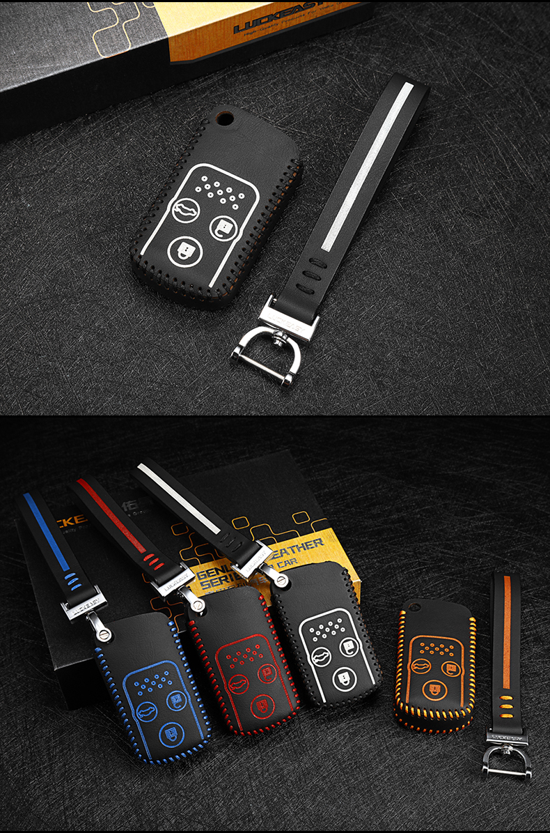 

key case for honda accord 2008 2010 2012 civic 2014 2016 spirior 2009 2013 car key holder leather cover key2p, Sky blue