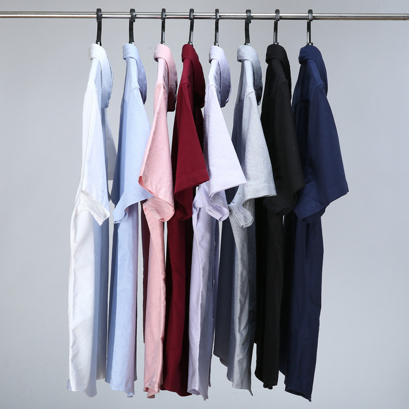

Plus Size 5XL 6XL 7XL 8XL Men Oxford Short Sleeve Shirt Summer New 100% Cotton Business Casual Shirt Male Brand Clothes, Black