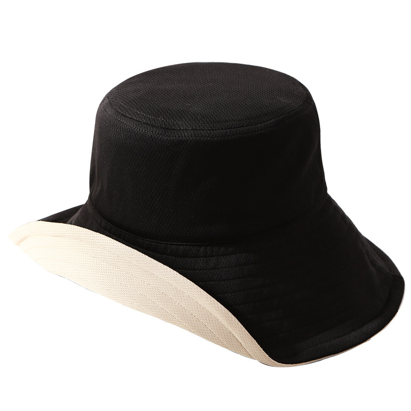 

Lady anti-UV fisherman hat female UV protection sun hats two size wear panama cap men plus size bucket hat 56-58cm 59-61cm, Black red