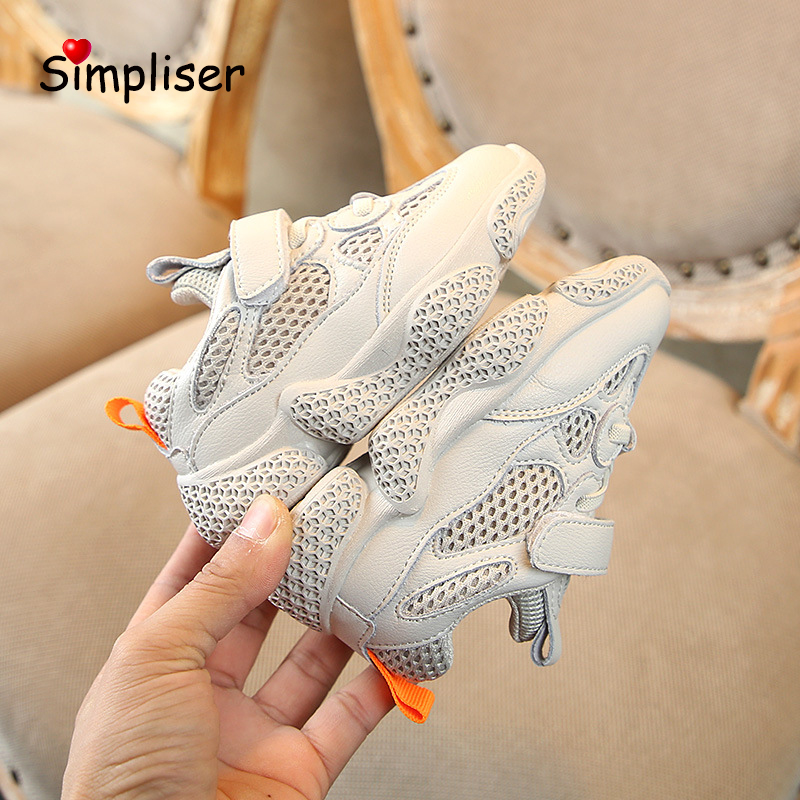 

2020 Real Leather Shoes For Children Girls Boys Sneakers Breathable Soft Sneakers Genuine Leather Sport Shoes Black Pink Beige