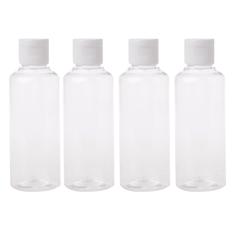 

100/75/50 ml Travel Makeup Empty Plastic Bottles Flip Cap For Liquid Lotion Cream