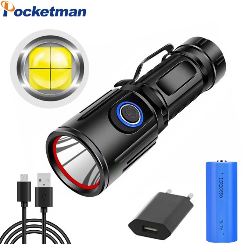 

10000LM XHP50 high power glare USB charging led display P50 small steel gun strong photoelectric torch