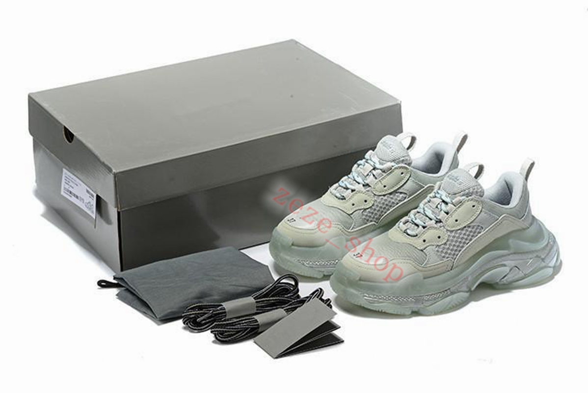 

Fashion triple s increasing Paris triple s 3.0 Crystal Bottoms Vintage Height Platform Sneakers men women mens ourdoor casual dad NO BOX, Black;red