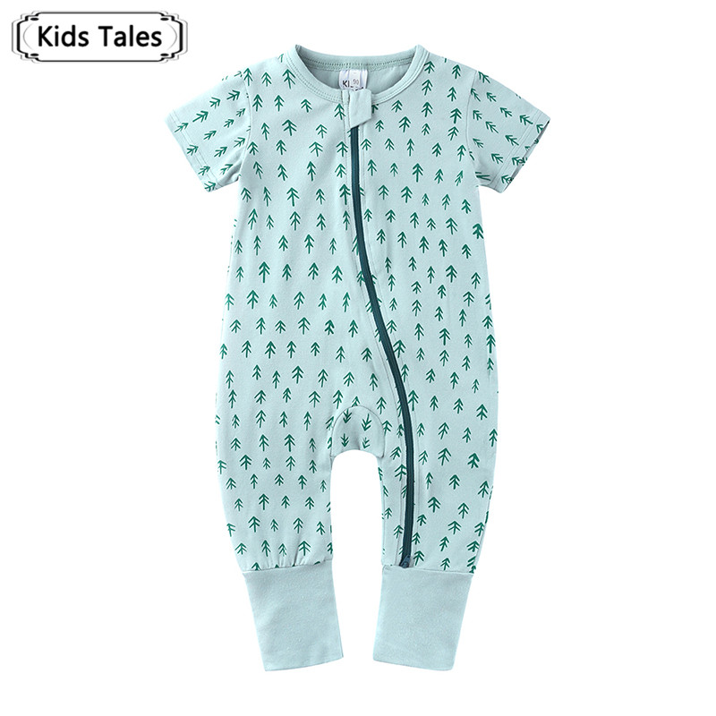 

SR566 Summer Baby Rompers Newborn Baby Clothes For Girls Boys Short Sleeve tree print Jumpsuit Clothing outfits, 02