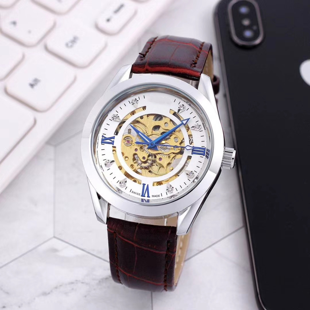 

2021 New arrive high quality luxury mens watches automatic Mechanical watch designer wristwatches Top brand leather strap Casual sports style
