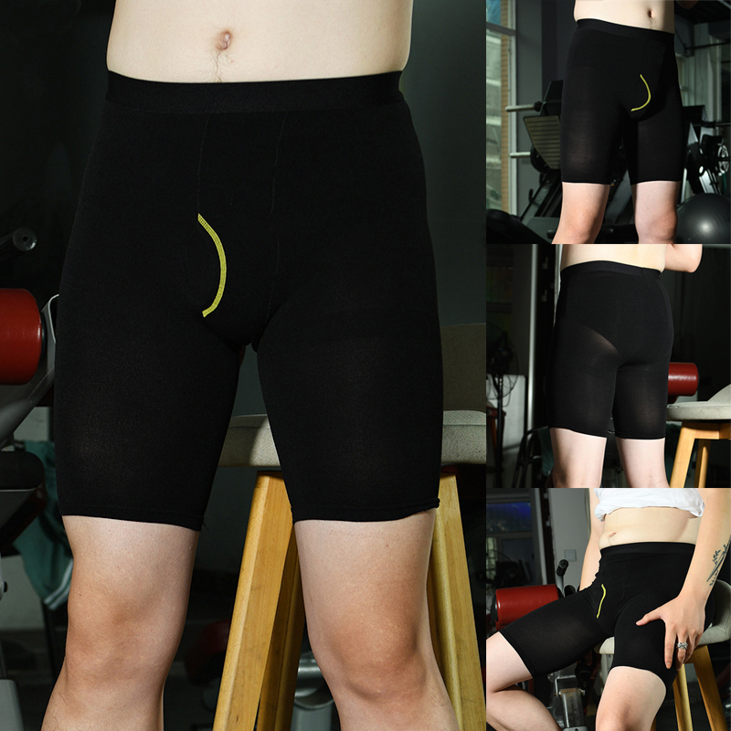 

Hot Men Boxer Shorts Sports Gym Sheath Pouch Tight Pants Sports Pants Breathable CNT 66, Black
