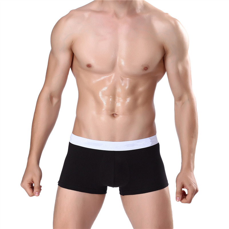 

2020 New Mens Underwear Boxer Cotton Homme cotton Boxershorts Men Boxers Male Underpants, Black
