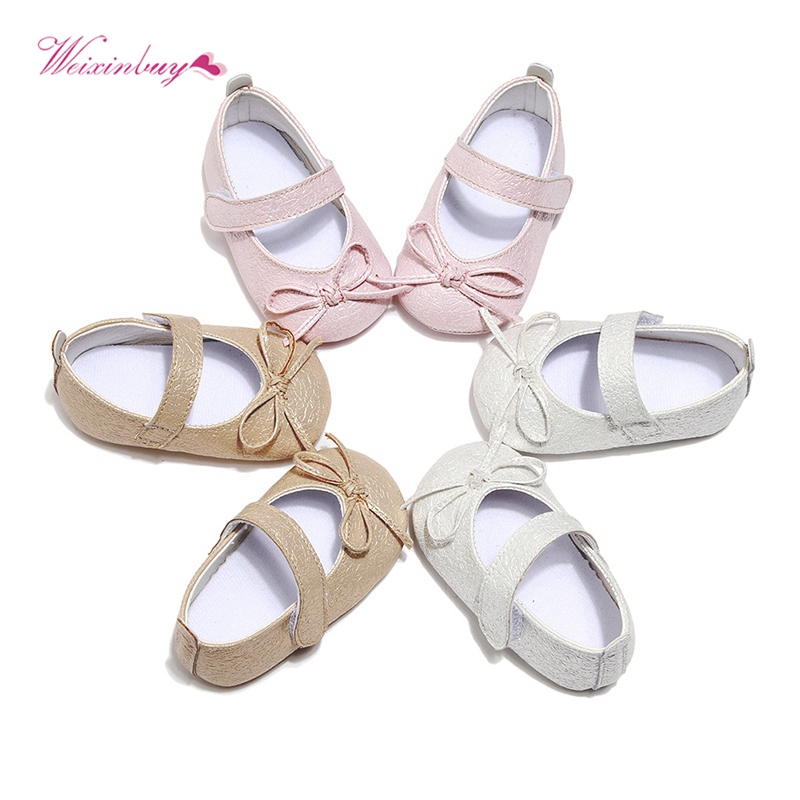 

Sweetly Sidebow style Baby Girls shoes soft PU leather Mary Jane Ballet Dress Shoes infant Toddler Moccasins red sole