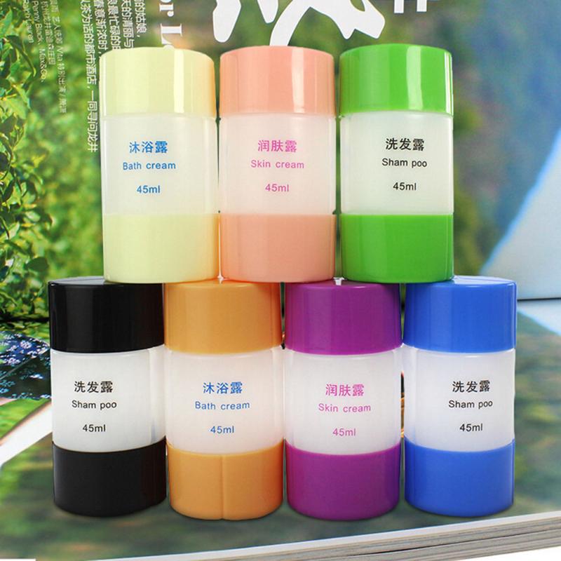 

1Pcs Portable Plastic Empty Travel Storage Shampoo Skin Bath Cream Bottles Container Sets 6 Colors Wholesale