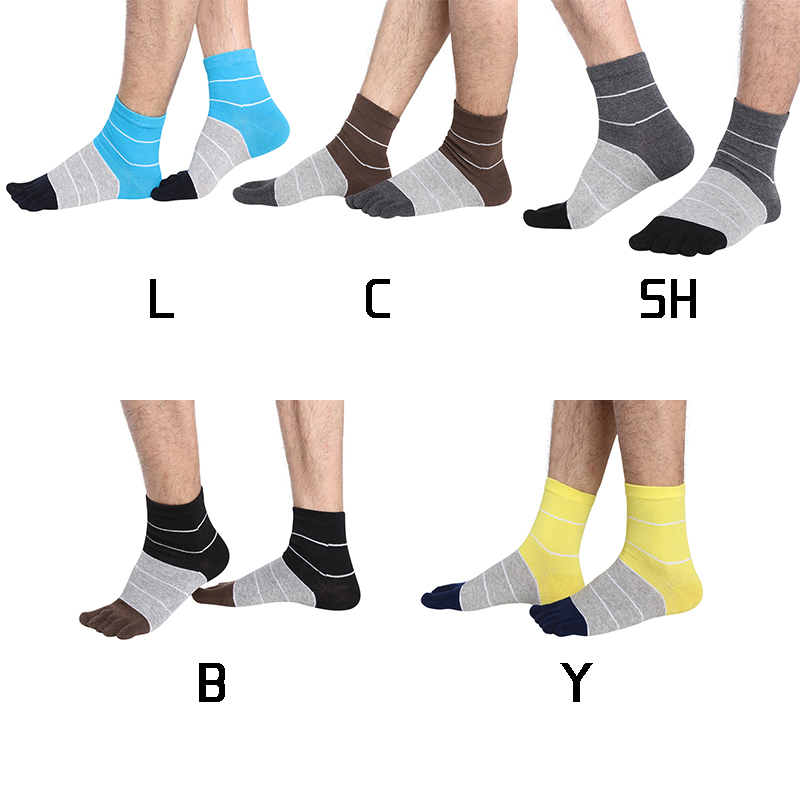 

1 pair Durable Sports Ideal For Five 5 Finger Toe Shoes Breathable Men Women Socks Odor Resistant Cotton Toe Socks, Black