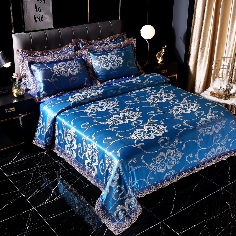 

Luxury 2 or 3pcs Bedding Set Satin Jacquard Duvet Cover Sets 1 Quilt Cover + 1/2 Pillowcases  Full Queen King CX003, 12
