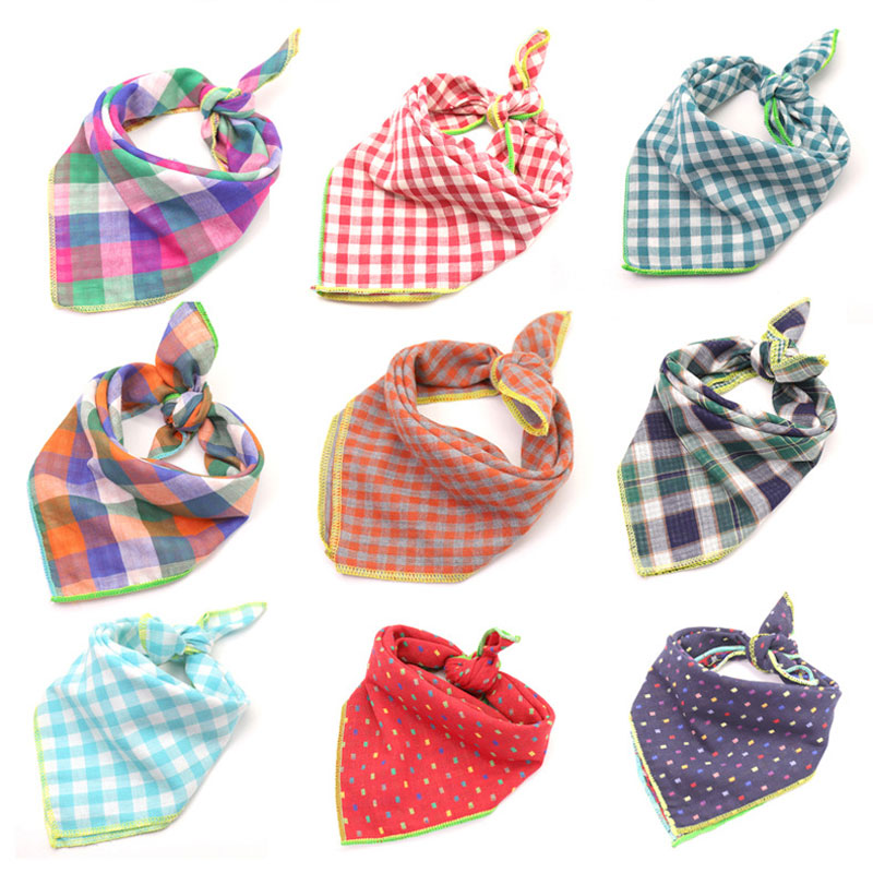 

12pcs/set Cotton Baby Bibs Burp Cloths Infant Saliva Cloth Bandana Square Bibs For Newborn Pet Dog Cat