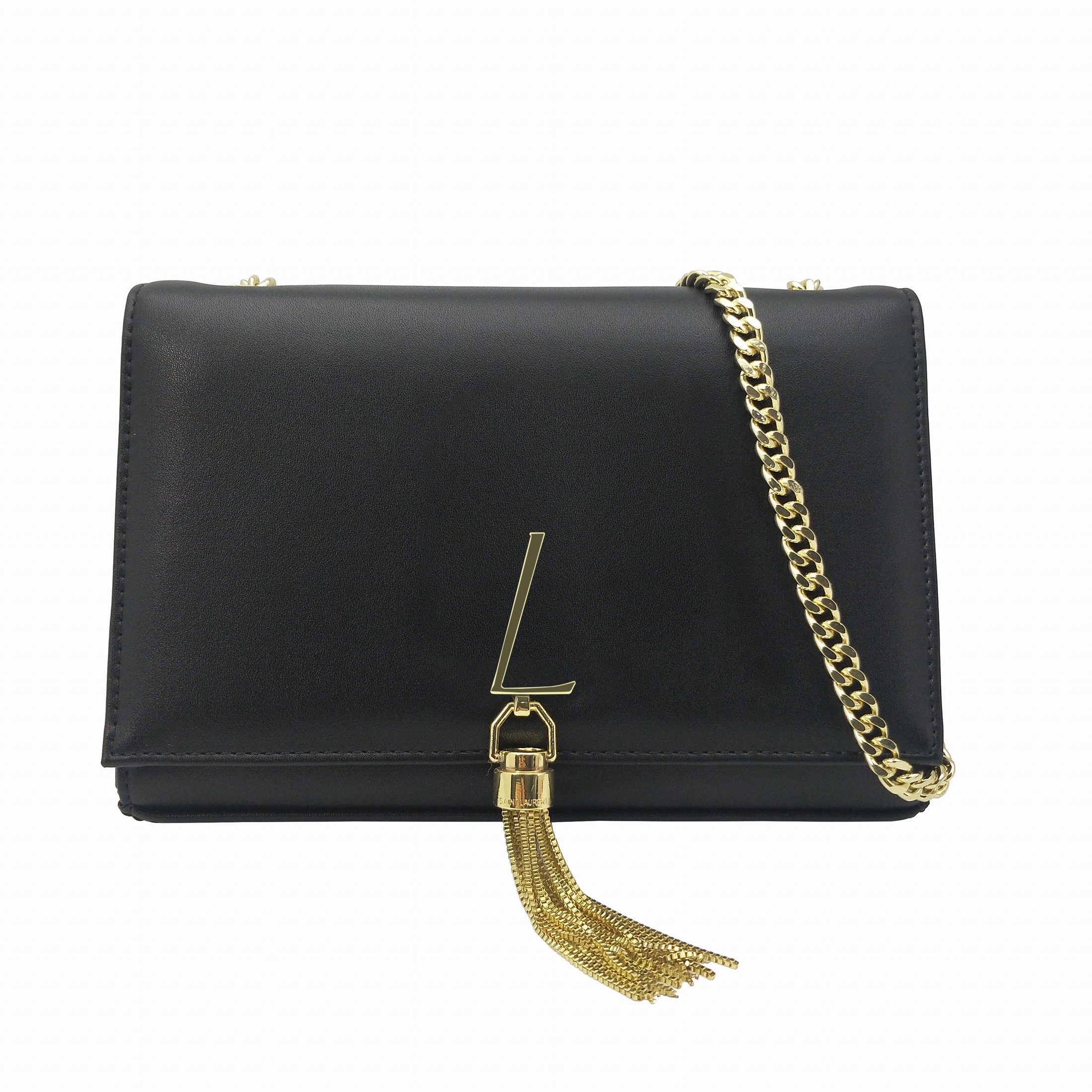 

Fashion Women Shoulder Kate Bags Purse Gold Chain Crossbody Bags High Quality Leather Clutch Bags Tassel Totes Messenger bag backpacks, Black