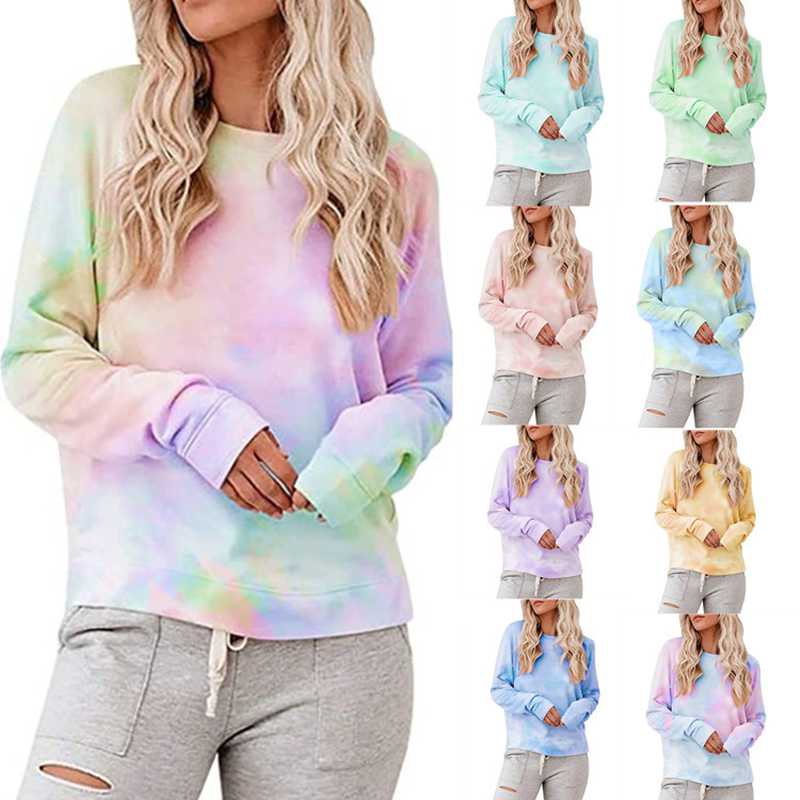

Fitness Yoga Sport Tie Dye Shirts Women Tops High Elastic Stretch Gym Yoga Top Breathable Long Sleeve T-Shirts Women Clothing, Blue