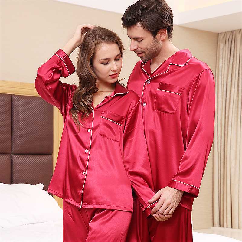 

Couple Pajama Sets Long Sleeve Thin Ice Silk Silk Pajamas for Men Sleepwear Sexy Mens Pajama Set Mens Sexy Pajamas Sleepwear, Men pajamas blue