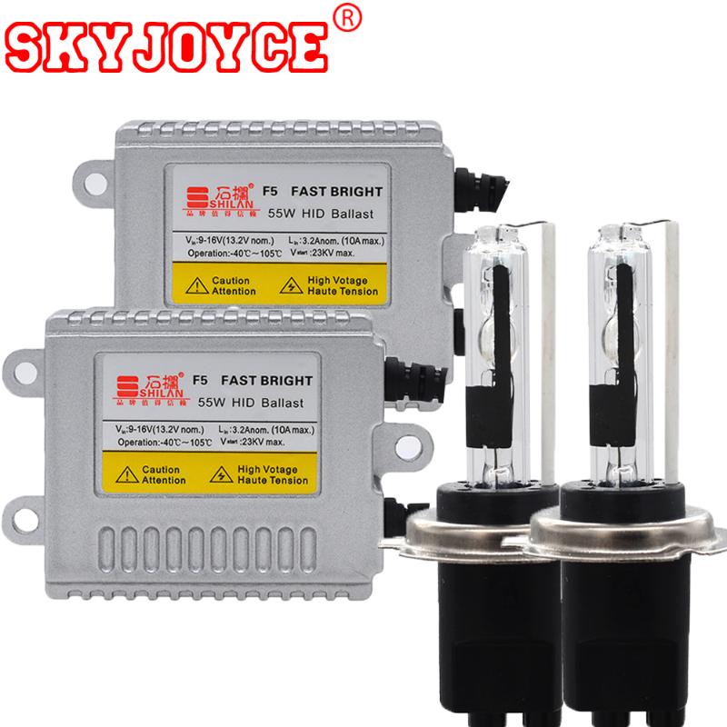 

SKYJOYCE xenon H7R kit xenon hid 4300K H7R 5000K kit metal base xeon bulbs 8000K 6000K 10000K car styling accessory