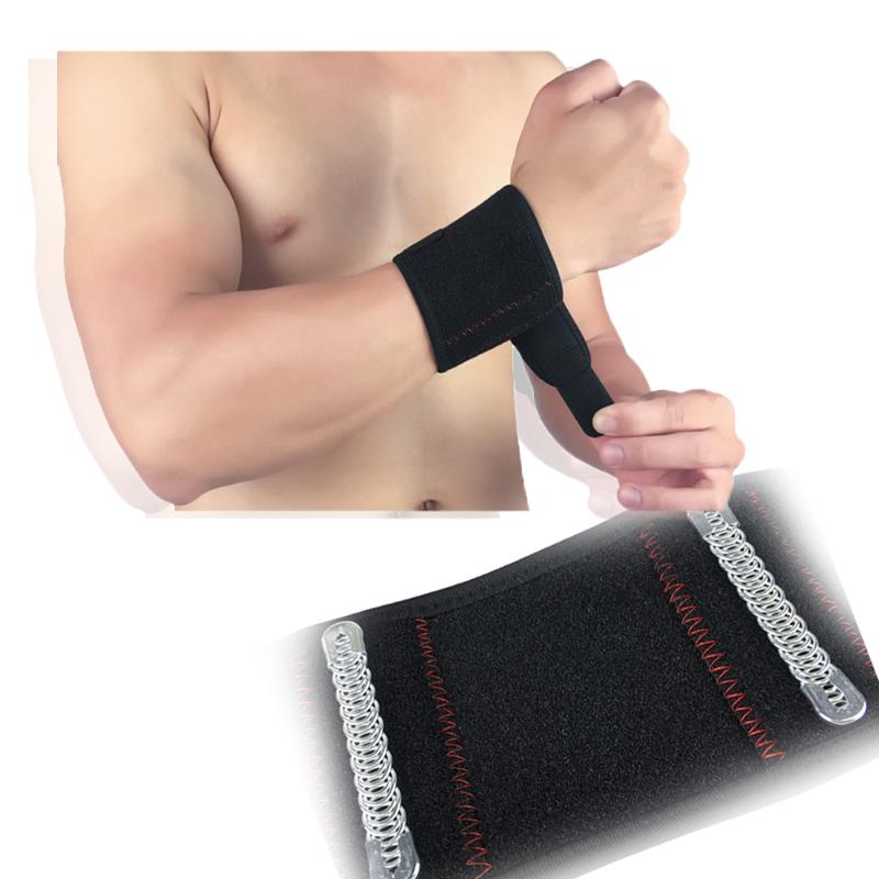 

Basketball Sports Wrist Spring Support Compression Winding Wrist Fitness Weightlifting Tennis Badminton Joint Support, Bk
