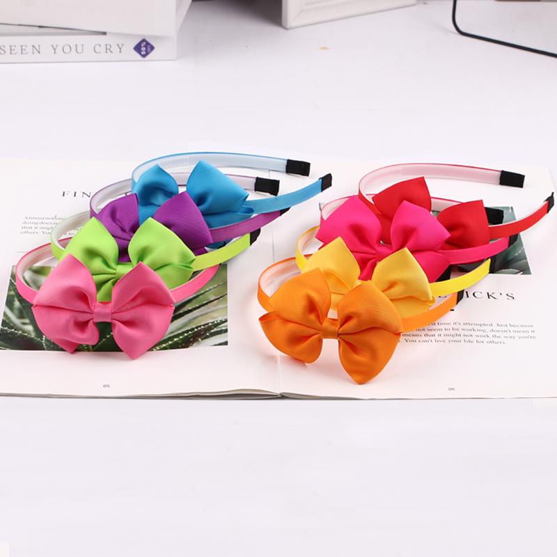 

XIMA 1PC 3.5inch Ribbon Hair Bows with Hairbands Lovely Princess Teeth Plastic Hairband Girls Headbands Hair Accessories