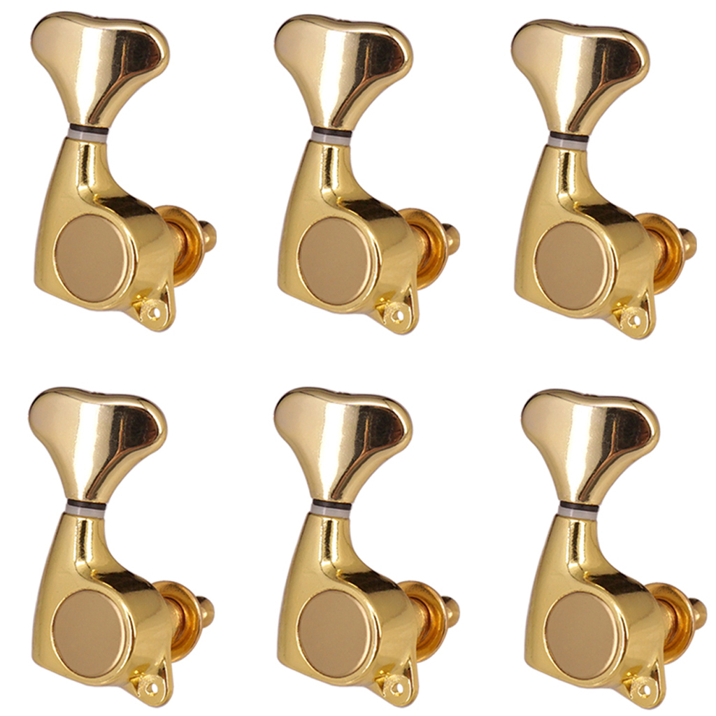 

Practical 6Pcs Iron Right-handed Acoustic Guitar Tuning Pegs Tuner 1:21 Gear Ratio Golden