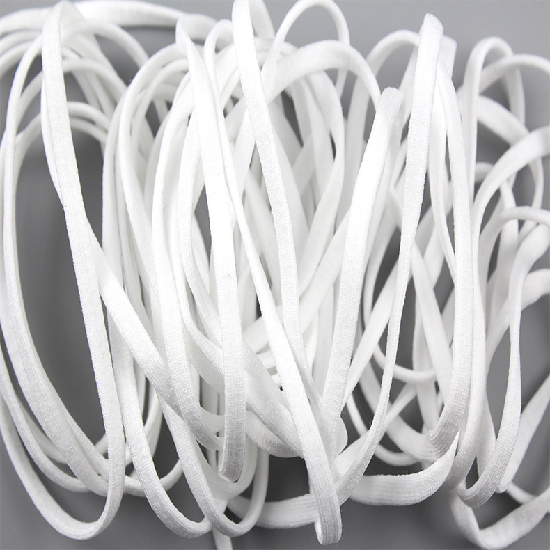 

Mask Elastic Bands Mask Rope Rubber Band Tape Ear Hanging Rope Round Elastic Band DIY Clothing Craft Accessories, 2.5mm white round