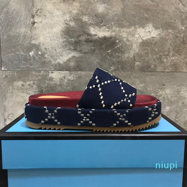 

2022 Women Designer Sandals Summer Wedge High Heel Platform sandal Ladies Slide Slipper Brand Fends Flip Flop Luxury beach Shoes, Red