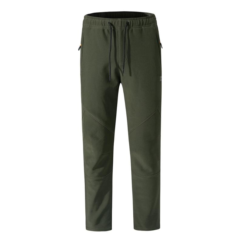 

SAGACE Men Waterproof Windproof Mountain-Climbing Thicken Long Pant Trousers Thick warm fleece climbing elastic waist trousers, Army green