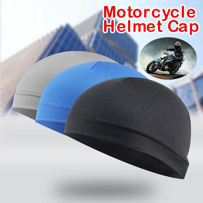 

30# Outdoor Accessories Moisture Wicking Cooling Sunscreen Helmet Inner Liner Beanie Dome Cap Sweatband Bicycle Motorcycle Cap, Gray