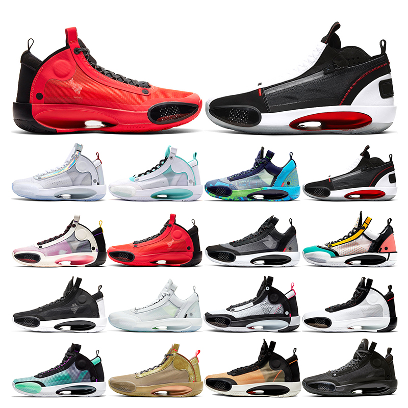 

New arrival XXXIV Mens basketball shoes 34 jumpman BAYOU BOYS Black Cat Blue Void Crispy INFRARED Red Orbit sports sneakers trainers fashion, 1 guo ailun